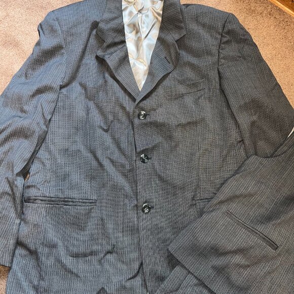 Mondo Uomo mens 3 piece gray wool suit sz 42R - Picture 4 of 9